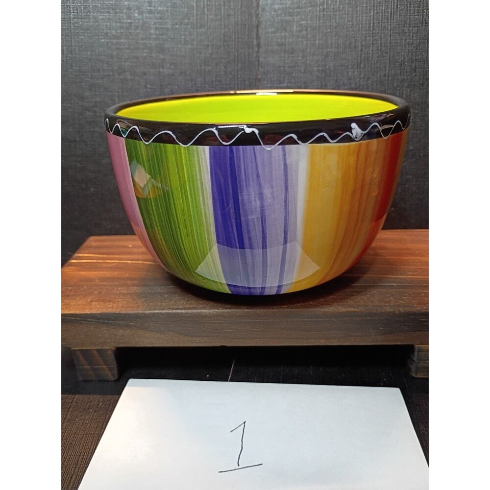 Nancy Green SERAPE Striped Bowls SET OF 2 Certified International MULTI-COLOR - Picture 16 of 16